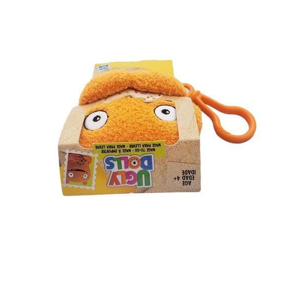 Hasbro Ugly Dolls To Go Keychain Stuffed Plush Clip Toy 5"  Wage Orange-Yellow - Picture 2 of 6